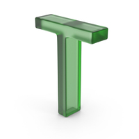 Green Plastic English Letter T PNG & PSD Images