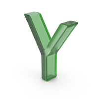 Green Plastic English Letter Y PNG & PSD Images