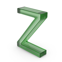 Green Plastic English Letter Z PNG & PSD Images
