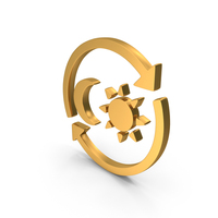 24 Hour Service Day And Night Sevice Icon Gold PNG & PSD Images