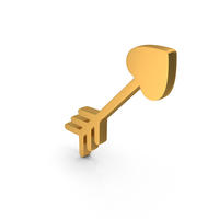 Gold Heart Arrow Icon PNG & PSD Images