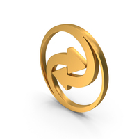 Mixed Two Arrows Icon Gold PNG & PSD Images