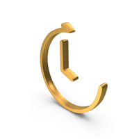 Gold Time Management Clock Icon PNG & PSD Images