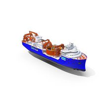 Cable Layer Vessel Blue PNG & PSD Images