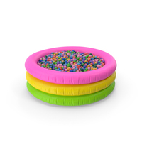 Inflatable Pool With Colored Balls PNG & PSD Images