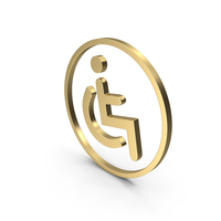 Gold Wheelchair Icon PNG & PSD Images