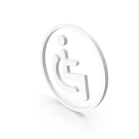 White Wheelchair Icon PNG & PSD Images