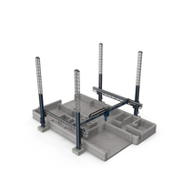 Construction 3D Printer at Work on Building Site PNG & PSD Images