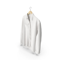 White Men Long Sleeve Shirt On Hanger PNG & PSD Images
