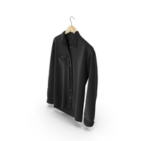 Black Men Long Sleeve Shirt On Hanger PNG & PSD Images