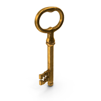 Gold Classic Skeleton Key PNG & PSD Images