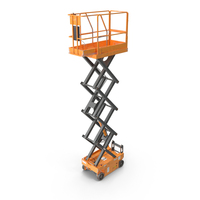 Warehouse Electric Scissor Platform Lift - Used PNG & PSD Images