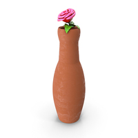 Rose Flower With Mud Pot PNG & PSD Images