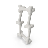 Cartoon Bones Number 0 PNG & PSD Images