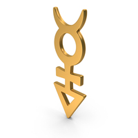Gold Alchemy Alphabet Mercury Sulfide Icon PNG & PSD Images