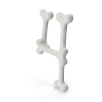 Cartoon Bones Number 4 PNG & PSD Images