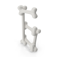 Cartoon Bones Number 6 PNG & PSD Images