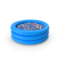 Inflatable Pool With Colored Balls PNG & PSD Images