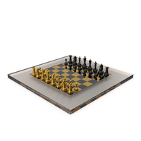 Glass Chess Board With Pieces PNG & PSD Images