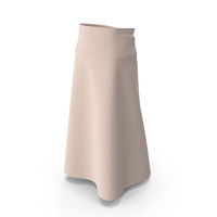 Beige High Waist Long Skirt PNG & PSD Images