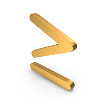 Gold Mathematical Greater Than Equal To Symbol PNG & PSD Images