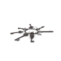 Historical Keys Ring Steel PNG & PSD Images