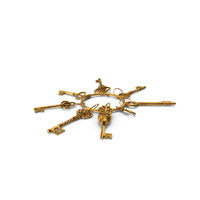 Historical Keys Ring Gold PNG & PSD Images