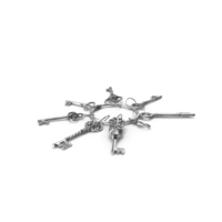 Historical Keys Ring Silver PNG & PSD Images