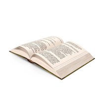 Open Hardback Book Elven Text Green PNG & PSD Images