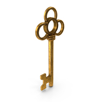 Traditional Skeleton Key Gold PNG & PSD Images