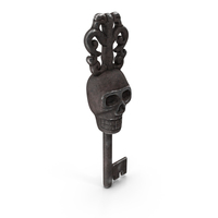 Ornate Skull Gothic Key Steel PNG & PSD Images