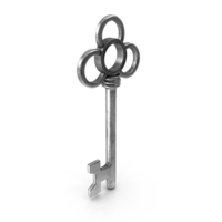 Traditional Skeleton Key Silver PNG & PSD Images