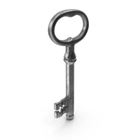 Classic Skeleton Key Silver PNG & PSD Images