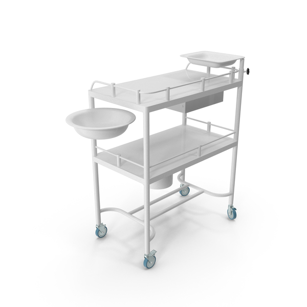 Medical Instrument Trolley White PNG & PSD Images