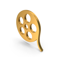Gold Film Reel Icon PNG & PSD Images