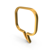 Gold Speech Bubble Icon PNG & PSD Images