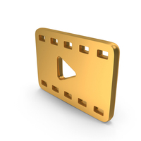 Gold Movie Reel Icon PNG & PSD Images