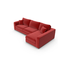 Corner Sofa (Red) PNG & PSD Images