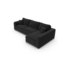 Corner Sofa (Black) PNG & PSD Images