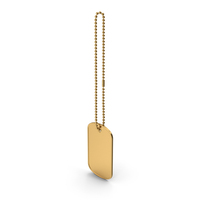 Gold Hanging Dogtag PNG & PSD Images