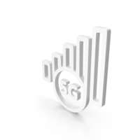 White 5G Network Signal Icon PNG & PSD Images