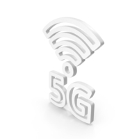 White 5G Network Signal Icon PNG & PSD Images