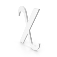 White Chi Greek Letter Icon PNG & PSD Images