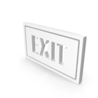 White Emergency Exit Board Icon PNG & PSD Images