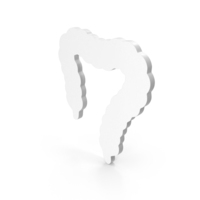 White Human Large Intestine Icon PNG & PSD Images