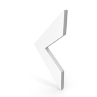 White Mathematical Less Than Icon PNG & PSD Images