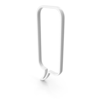 White Speech Bubble Outline Icon PNG & PSD Images