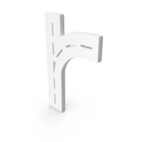 White Right And Straight Road Icon PNG & PSD Images