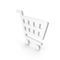 White Shopping Cart Icon PNG & PSD Images
