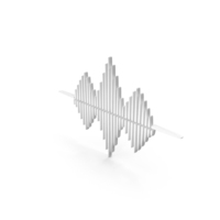 White Sound Wave Icon PNG & PSD Images